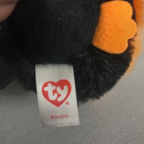 Ty Puffies (Beanie Balls) - WHODINI the 2023 Halloween Orange Owl (3 inch) - Picture 6 of 12